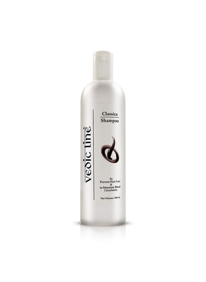 Vedic Line Vedicline Classica Shampoo, Reduce Hair Loss & Damage, Frizziness With Coffee Arabica Seed Oil, Jatamansi Extract For Strengthening Hair Follicles, 500Ml 