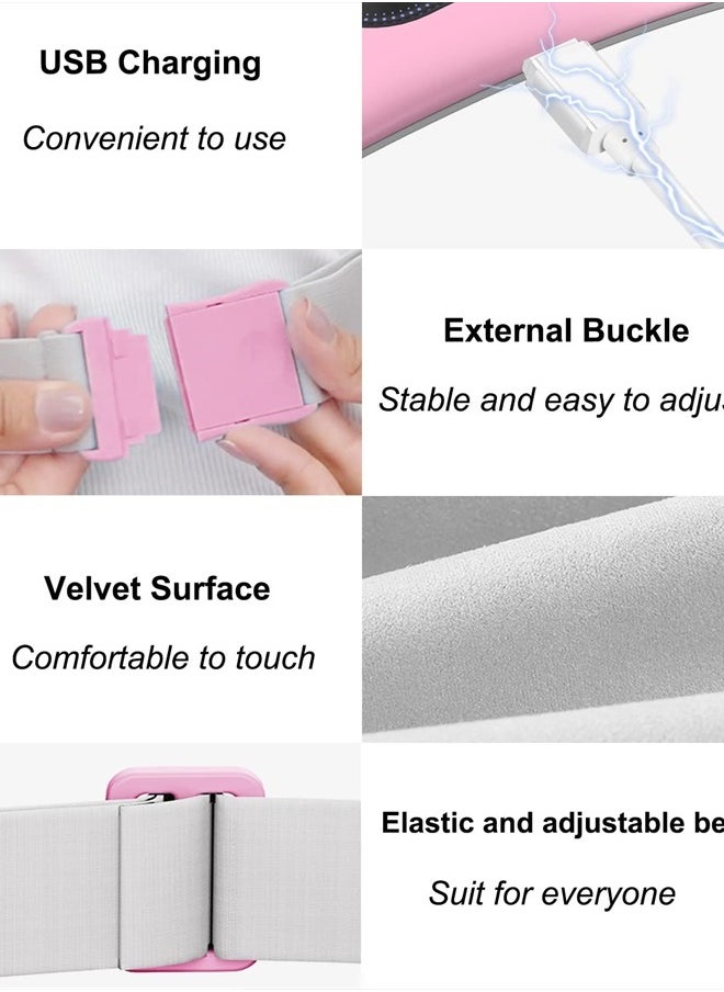Flyhorse Electric Heating Pad, Portable Cordless Menstrual Heating Pad with 4 Heat Levels and 4 Massage Modes, Heating Pad for Cramps,Back Pain Relief (Pink)  - Image 5