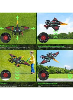 XIPH RC Aeroplane 2.4GHz Remote Controlled Floating Fighter Plane Quadcopter, RTF Toy for Beginners, Kids & Adults, with Colored Lights, USB Charging, One-Button 3D Roll, and 360° Surround Stunts  - Image 4