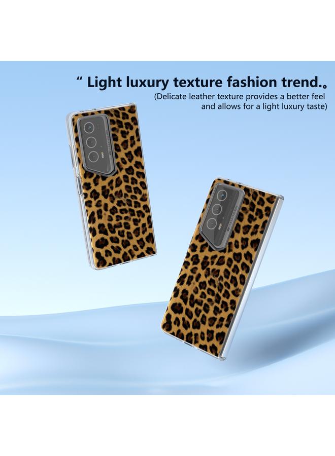 اس-توب جراب هاتف Honor Magic V2 RSR Porsche Design ABEEL بإطار شفاف وطبعة جلد النمر - Image 4