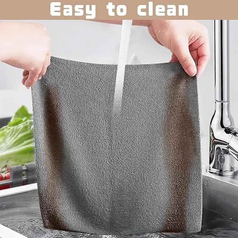 DR.VS Reusable Microfiber Cleaning Cloth Roll | 20-Pack, Non-Woven, Super Absorbent, Washable Kitchen Towels | Lint-Free Rag for Dishes, Countertops, Dusting & Home Cleaning (Grey) - Image 3