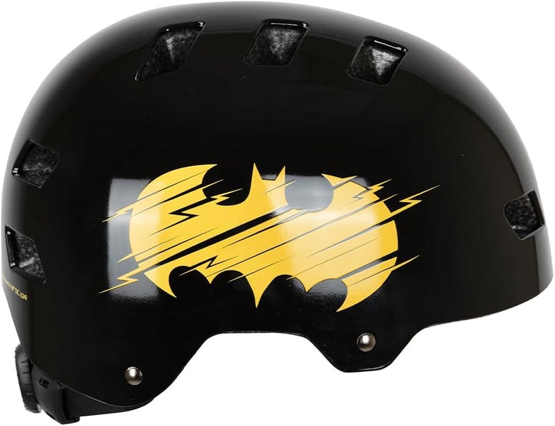 Spartan Batman MultiSport Helmet for Kids Ages 5–9 | Small Size 51–54cm | DC Superhero Bike, Skate & Scooter Safety Gear | Lightweight Shell with Air Vents & Adjustable Fit System | SP-9137 - Image 2