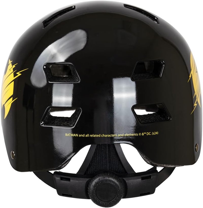 Spartan Batman MultiSport Helmet for Kids Ages 5–9 | Small Size 51–54cm | DC Superhero Bike, Skate & Scooter Safety Gear | Lightweight Shell with Air Vents & Adjustable Fit System | SP-9137 - Image 4