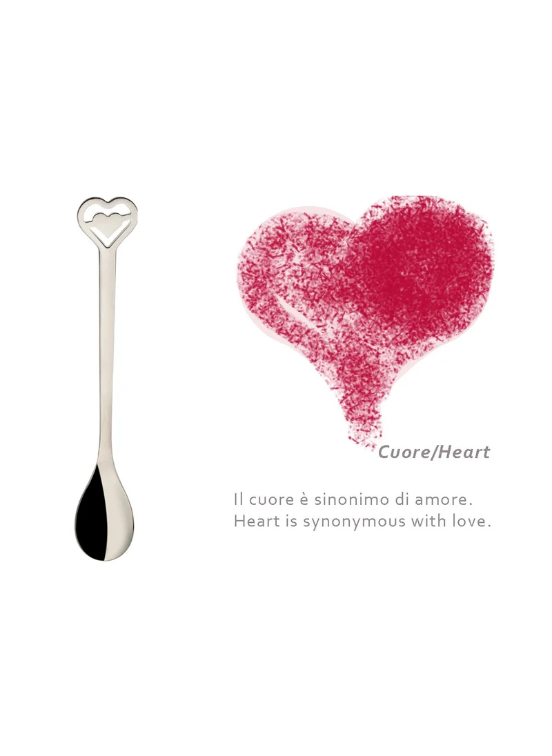 Bugatti 6-PIECES MOKA SPOONS SET IN GIFT-BOX COLOUR STEEL - FINISH SHINING