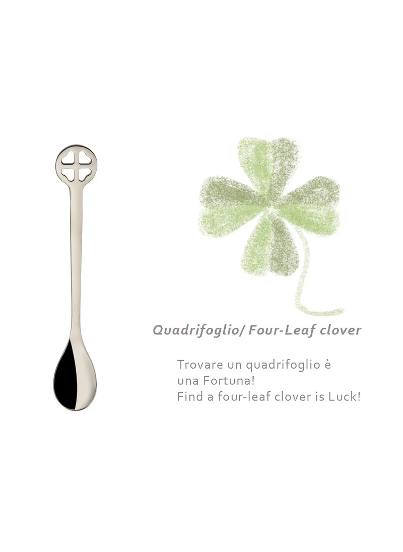 Bugatti 6-PIECES MOKA SPOONS SET IN GIFT-BOX COLOUR STEEL - FINISH SHINING
