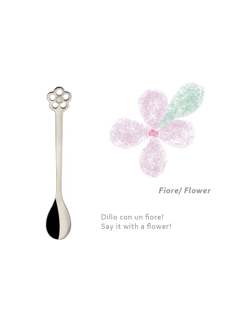 Bugatti 6-PIECES MOKA SPOONS SET IN GIFT-BOX COLOUR STEEL - FINISH SHINING