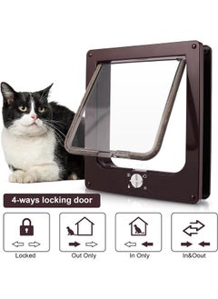 Brown Cat Flap with Magnetic 4-Way for Wood, Glass, PVC, for Cats and Small Dogs, Cat Door with Tunnel L 23.5*5 *27CM - pzsku/Z21104D1E9AEA4C5D94EEZ/45/_/1740831049/12444767-d827-4fef-947a-99bbd6f95281