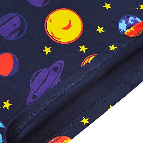 KISBINI Toddler Boy's Cotton Two-Piece Pajama Pjs Sets long sleeve sleepwear Jammies (2T, Corlorful-Planets) - Image 4