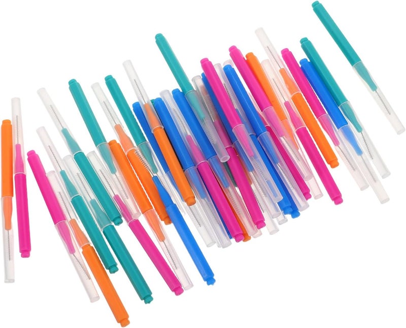 40Pcs Interdental Flossing Brush Set Stainless Steel Wire Toothpick Oral Cleaner Braces Cleaning Tool for Tight Teeth Spaces and Regular Use - Image 1