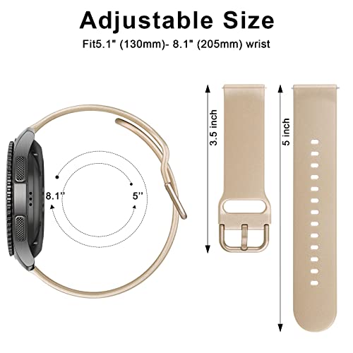 Tobfit 22mm Replacement Belt Strap Compatible with Noise ColorFit Ultra/Ultra 2, Vision, Caliber, Pro 3, Active/GPS, Buzz, Core Smart Watch, Removable Smartwatch Belts for Men & Women(Golden) - Image 3