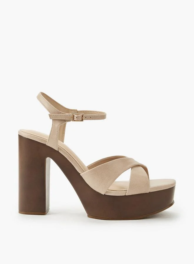 Surestep NUDE Women Platform Heel Sandals for Women | Best Price UAE