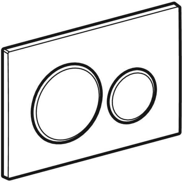 Geberit G115882KH1 Sigma 20 Dual Flush 1.6 / .8 GPF Actuator Plate Polished Chrome/Matte Chrome - Image 3