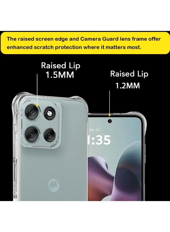 ChicVibe Clear Case for Motorola Moto G56 5G Clear TPU Four Corners Protection Back Cover Transparent Soft funda - Image 3