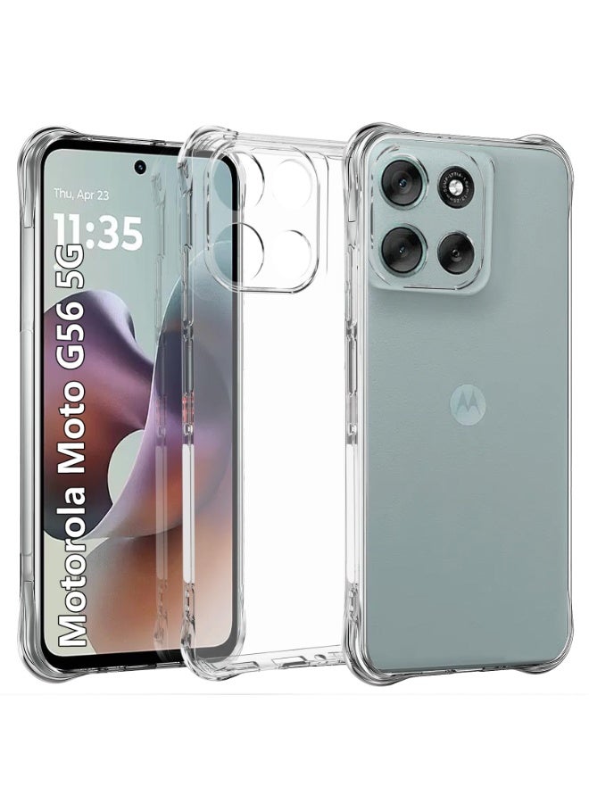 ChicVibe Clear Case for Motorola Moto G56 5G Clear TPU Four Corners Protection Back Cover Transparent Soft funda - Image 1