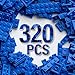 RWDTER 320 Piece Building Plate Bulk 8 Sizes of Mixed Classic Plate Parts Compatible with Lego and Other Brands Suitable for Boys and Girls Aged 6 Blue - Image 2