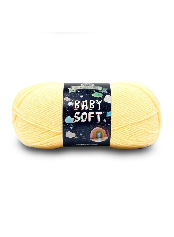 Lion Brand Yarn (1 Skein) Babysoft Baby Yarn Yarn, Lemonade - Image 1