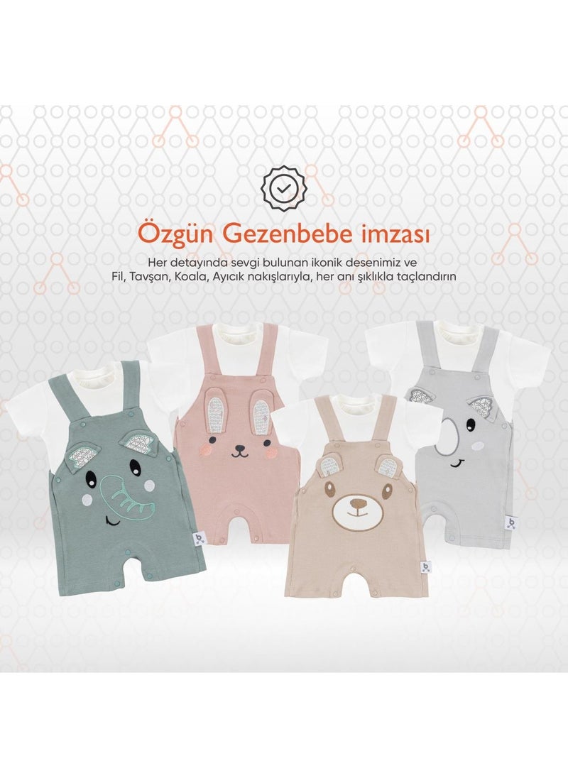 Gezenbebe - Hero Short Sleeve Baby T-Shirt & Embroidered Swimsuit Set Elephant - Image 1