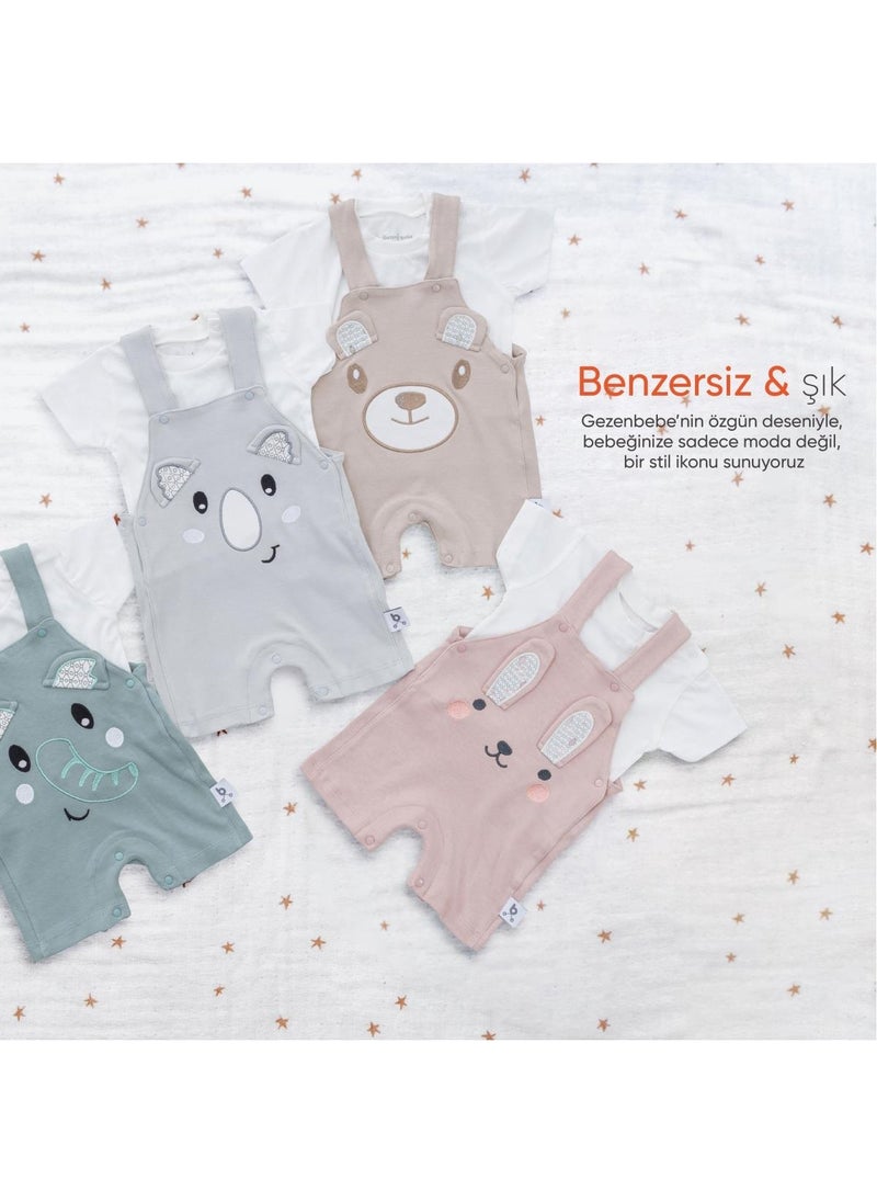 Gezenbebe - Hero Short Sleeve Baby T-Shirt & Embroidered Swimsuit Set Elephant - Image 1