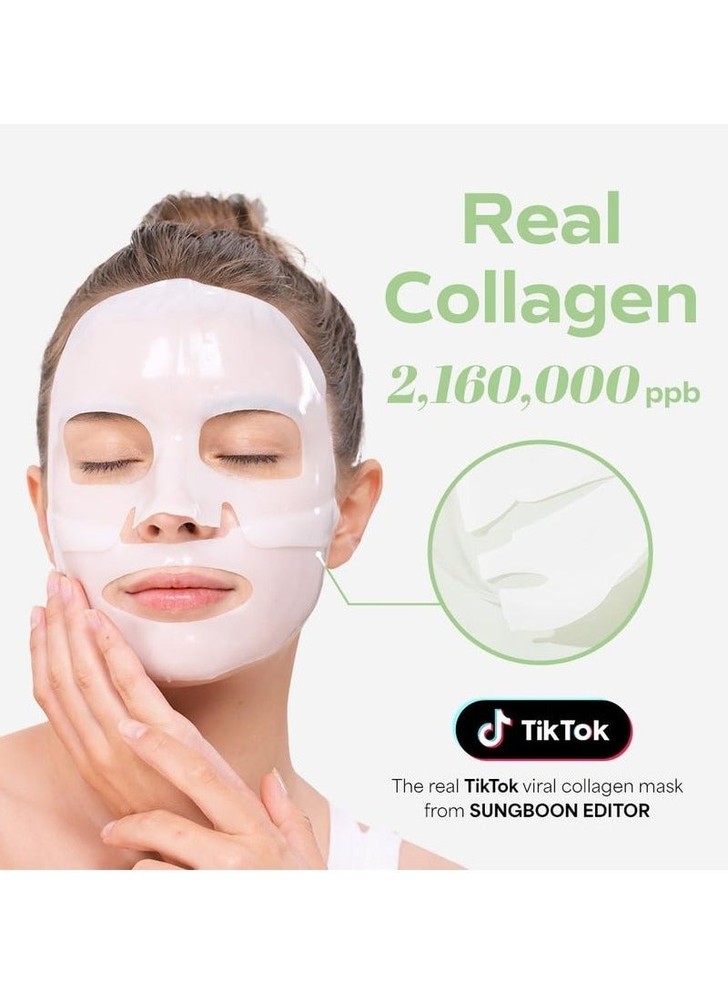 SUNGBOON EDITOR Deep Collagen CICA Tea tree Overnight Mask 37gx4ea | Real Collagen Face Mask with Tea tree & Centella | Acne Face Mask for Calming & Soothing | Korean Skin Care - Image 3