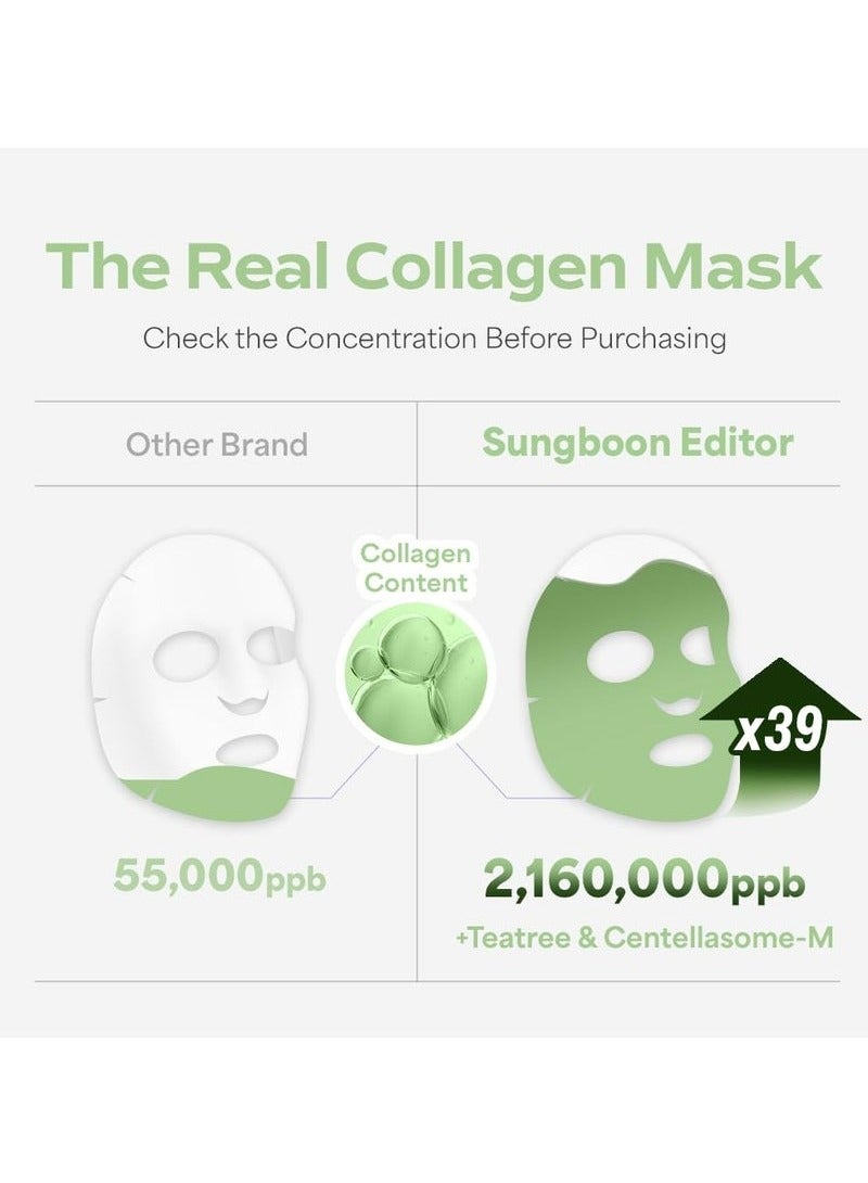 SUNGBOON EDITOR Deep Collagen CICA Tea tree Overnight Mask 37gx4ea | Real Collagen Face Mask with Tea tree & Centella | Acne Face Mask for Calming & Soothing | Korean Skin Care - Image 4