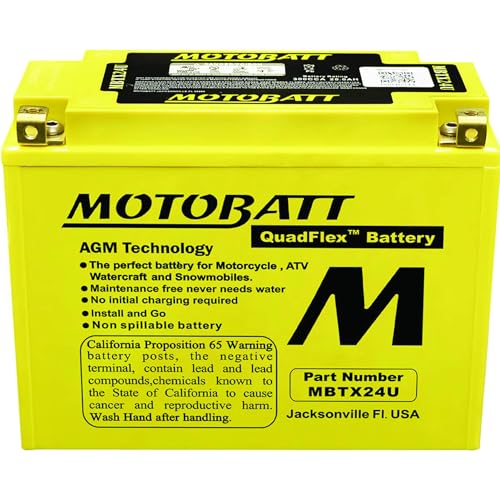 MotoBatt DB Electrical MBTX24U New Battery for Motobatt Battery 25Ah,Brp Can-Am,Bimota Spyder,Ducati,Honda,Kawasaki,Yamaha,Artic Cat,Suzuki,Brp Ski-doo SY50-N18L-AT 12N18-3A Y50-N18A-A Y50-N18L-A - Image 2