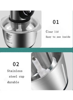 Generic 3 Speed 5 Liter Stainless Steel Electric Chopper Meat Grinder,Vegetable Slicer and Food Grinder  - Image 4