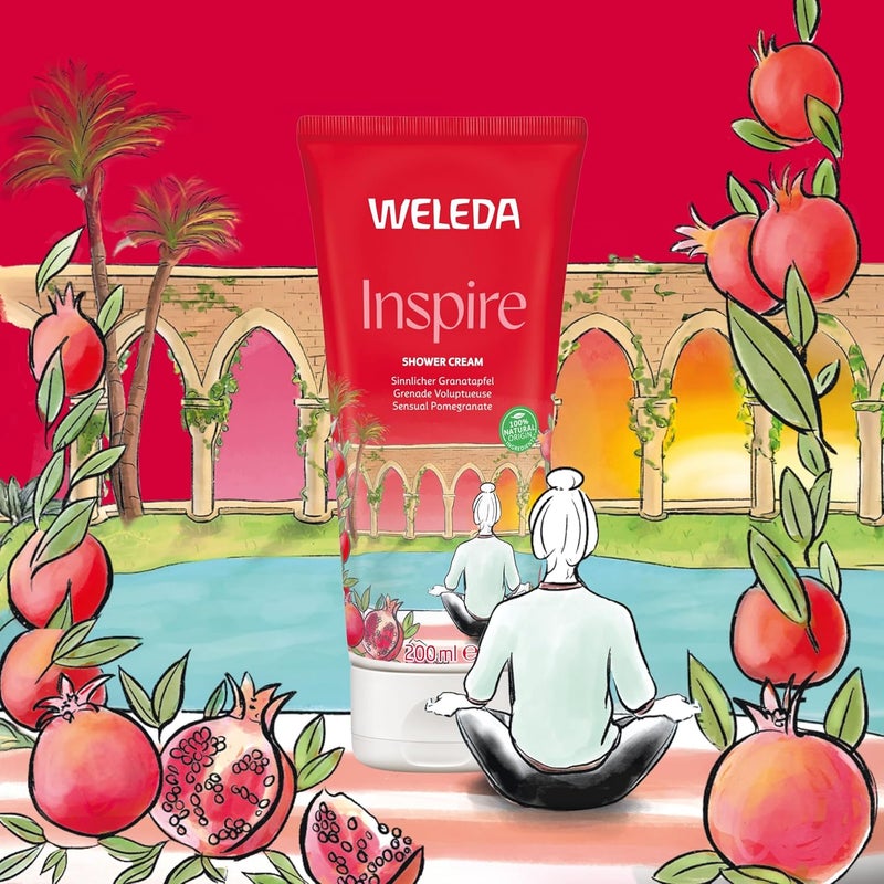 Weleda Inspire Shower Cream with Pomegranate - 200ml - Image 4