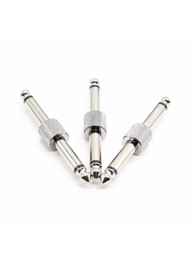 SONICAKE Guitar Bass Accessories 1/4 Inch 6.35mm Male to Male Effects Pedalboard Straight Coupler Pedal Connector (3PCS) - Image 1
