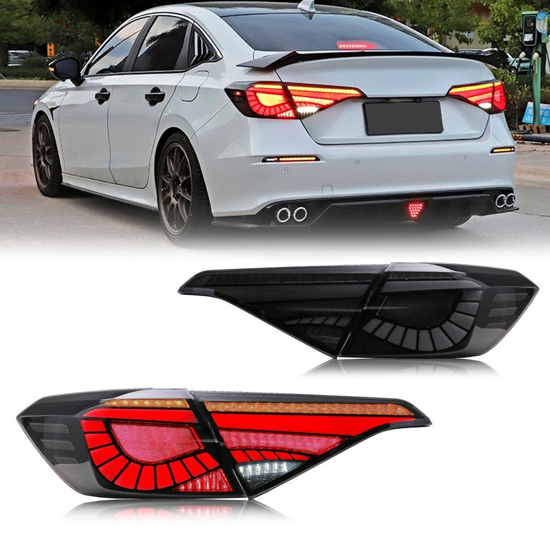 inginuity time LED Tail Lights for Honda Civic 2022 2023 11Th GEN Sedan Startup Animation Sequential Indicator Rear Lamps Assembly Accessary