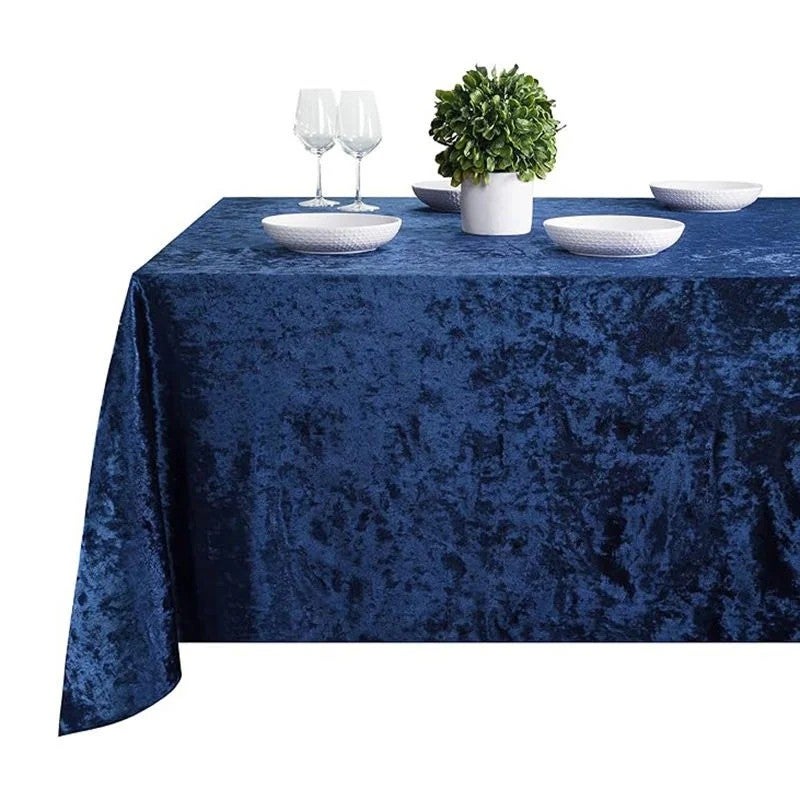 Y&D Luxury Velvet Circular Wedding Tablecloth with Matching Table Runners – Elegant Banquet Table Cover for Weddings, Parties, and Hotels - Image 3