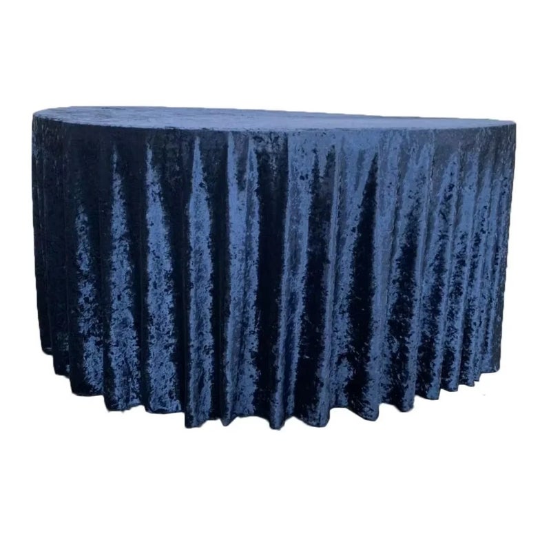 Y&D Luxury Velvet Circular Wedding Tablecloth with Matching Table Runners – Elegant Banquet Table Cover for Weddings, Parties, and Hotels - Image 4