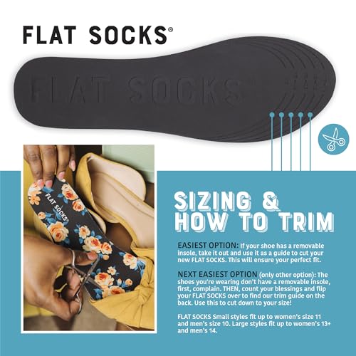 FLAT SOCKS No Show Socks, Sockless Shoe Liner, No Slipping, No Stinking, Washable Barefoot Shoe Insert for Men and Women, Black, Small - Image 5