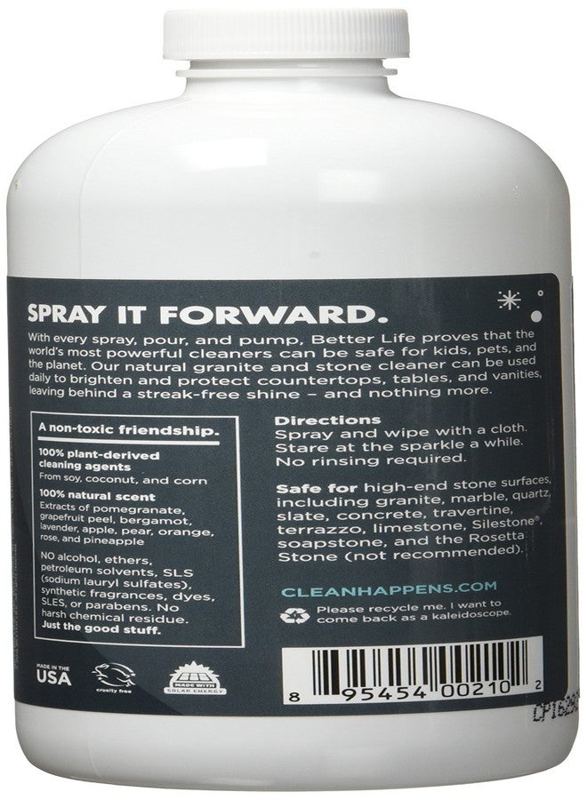 BETTER LIFE Granite Cleaner and Polish - Stone Countertop Cleaner for Marble, Quartz, Slate, Concrete Surfaces or Floors - Streak-Free Granite Stain Remover - 16oz (Pack of 2) Pomegranate/Grapefruit - Image 3