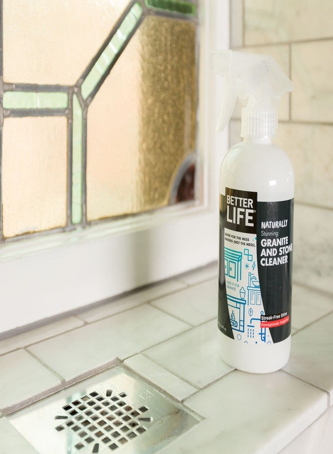 BETTER LIFE Granite Cleaner and Polish - Stone Countertop Cleaner for Marble, Quartz, Slate, Concrete Surfaces or Floors - Streak-Free Granite Stain Remover - 16oz (Pack of 2) Pomegranate/Grapefruit - Image 4