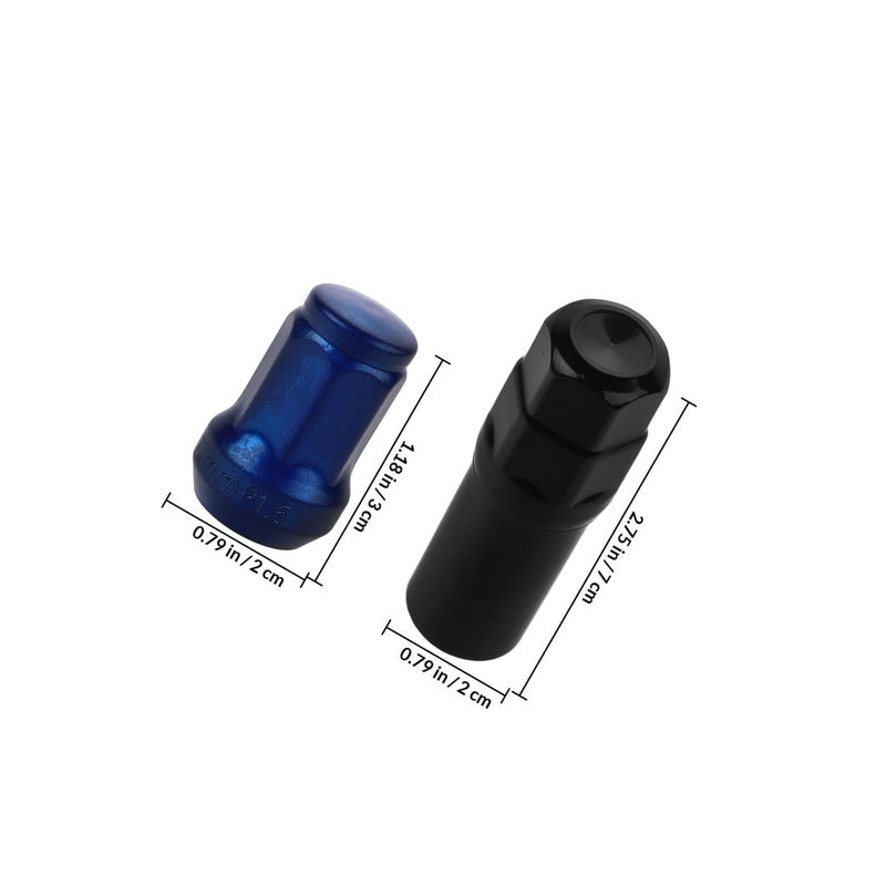 Steel Blue 12x1 5mm Anti Theft Wheel Lug Nut Caps Set for Trailer Truck and Car - Image 3