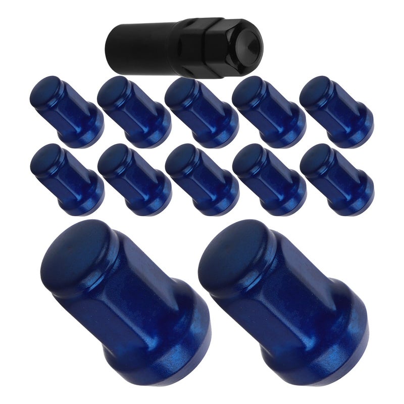 Steel Blue 12x1 5mm Anti Theft Wheel Lug Nut Caps Set for Trailer Truck and Car - Image 2