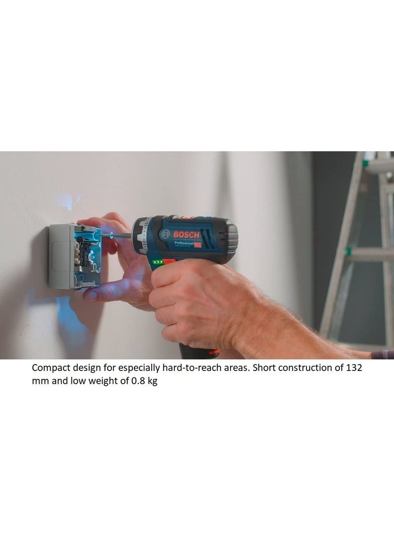 BOSCH Bosch GSR 12V15 FC Heavy Duty Cordless Drill 19 mm 14 Tool Holder FlexiCLick System 06 kg 2 x battery GBA 12V 20Ah Quick charger GAL 12V40 Professional Accessories 1 Year Warranty  - Image 2