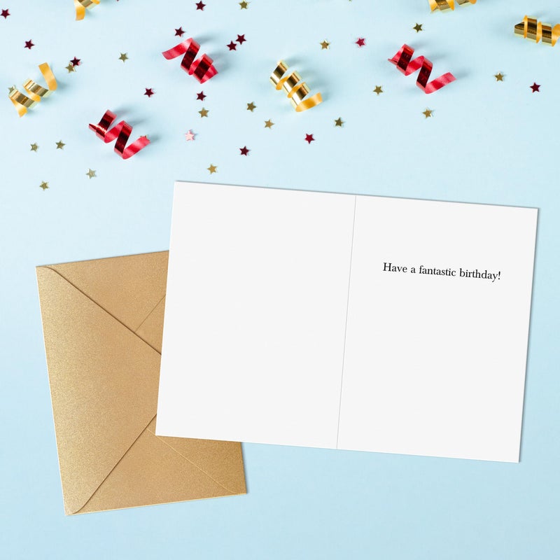 Sweetzer & Orange Birthday Card with Envelope, 5x7, Single Fun Happy Birthday Card for Men, Women, Friends & Family â€“ Message Written Inside - Unique Individual Cardstock & Keepsake Gift - Image 4