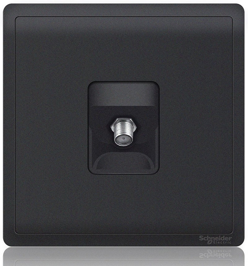 Schneider Electric 1 Gang TV Socket - 75 Ohm - Image 1