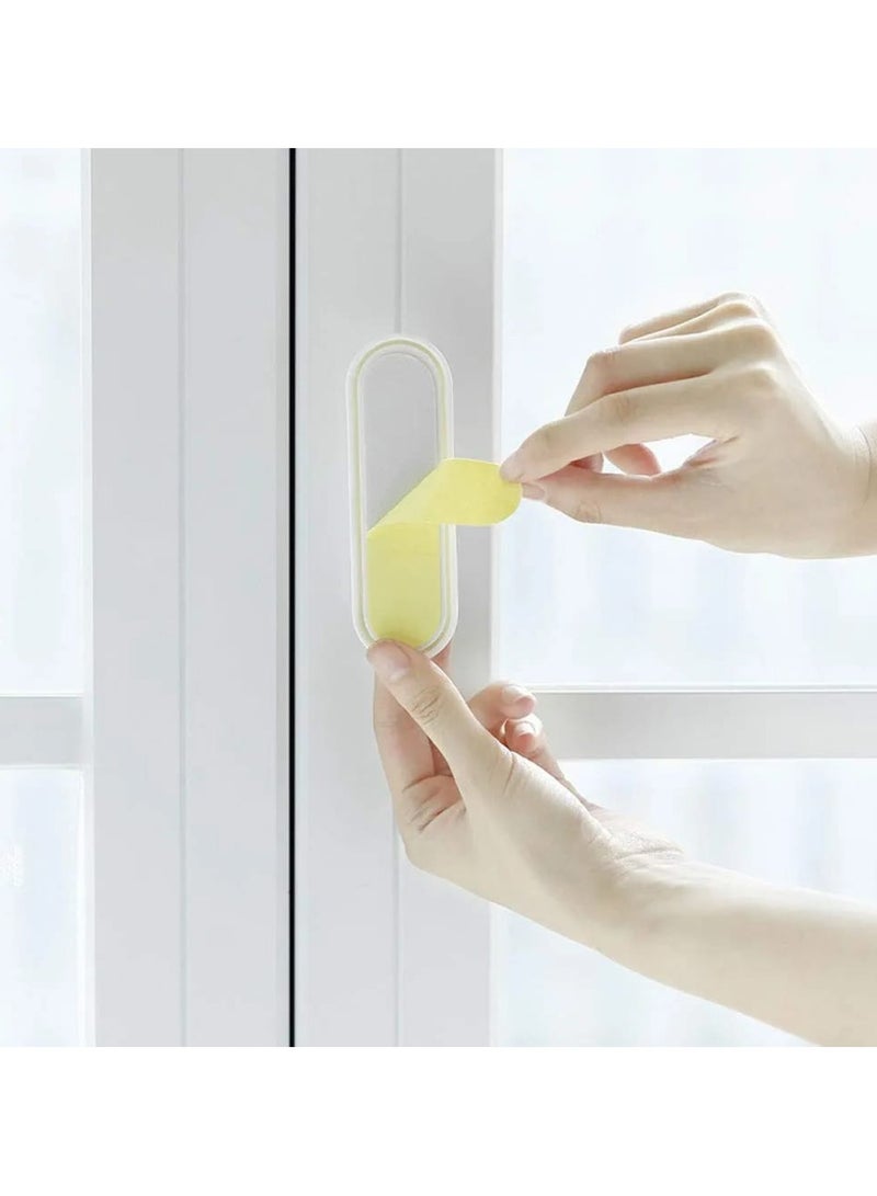 مقابض أبواب لاصقة مكونة من قطعتين - مقابض سحب للخزانة والخزانة والباب الزجاجي المنزلق بدون حفر - سهلة التركيب، حجم صغير 4.25 × 1.38 × 0.55 بوصة - Image 5