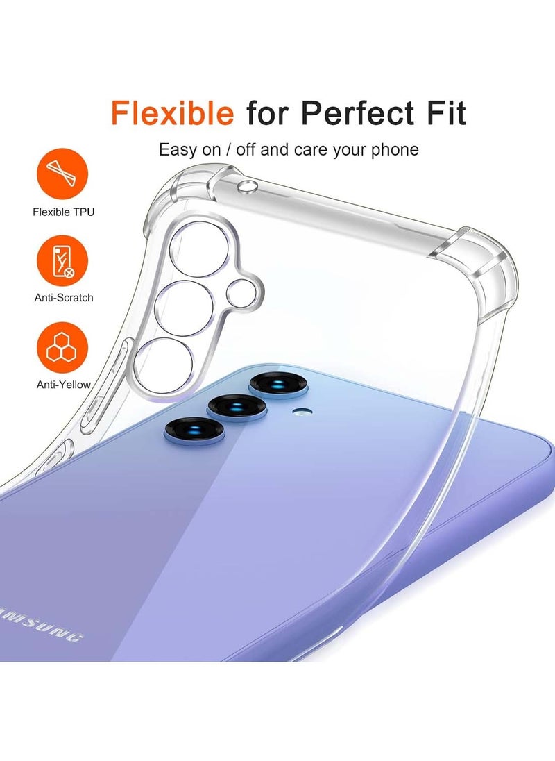CHAPPELINE - Airbag Case Series Premium Transparent Airbag Shockproof Anti-Yellowing Clear Case Cover For Samsung Galaxy A34 5G 2023 Clear - Image 1