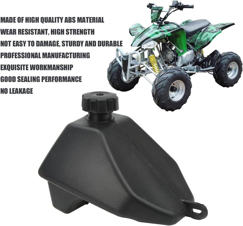 woobles Fuel Tank, Automotive Fuel Tanks,Black Abs Gas Fuel Petrol Tank with Cap for 4 Stroke 50cc 70cc 90cc 110cc 125cc Chinese ATV - Image 3