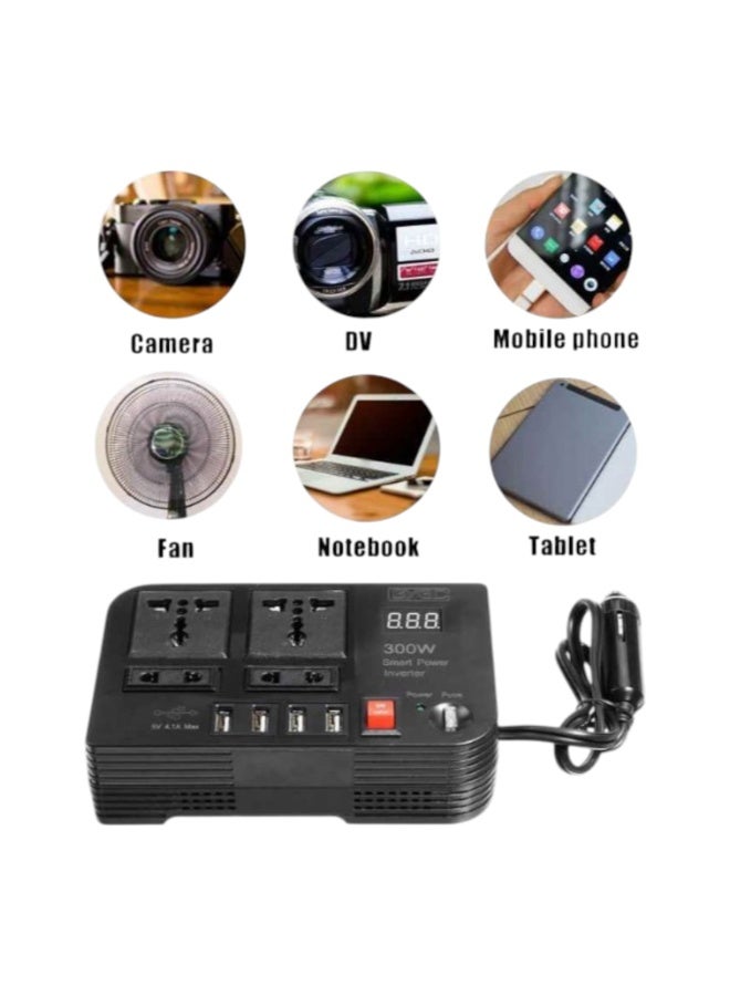 300W Car Inverter DC 12V to AC 220V Fast Charging Adapter - Image 3