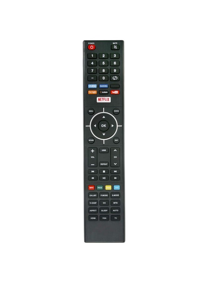 Beyution - New 845-058-03B03 Remote Control Fit For Element Smart Led Tv E2Sw3918 E4Sfc5017 E4Sft551 E4Sj5516H E4St4316H Elsfs422 Elsj5517 Elst3216H Elst4017 Elst4316S With Vudu Pandora Youtube Netflix Keys - Image 1