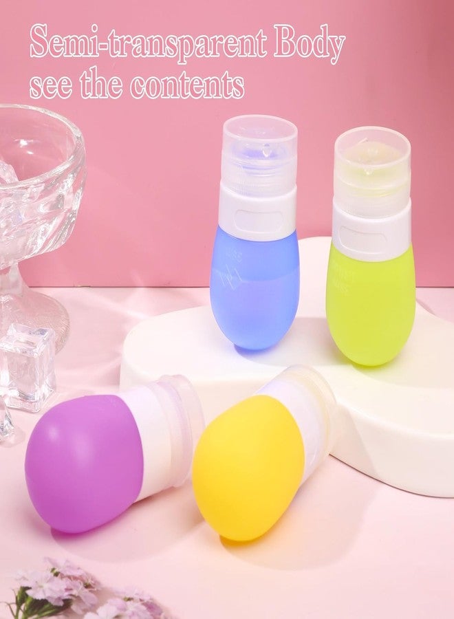QUIRA 3pack Silicone Travel Bottles, Squeeze Salad Dressing Bottles, TSA Approved Leak Proof Containers for Shampoo Lotion - Image 4