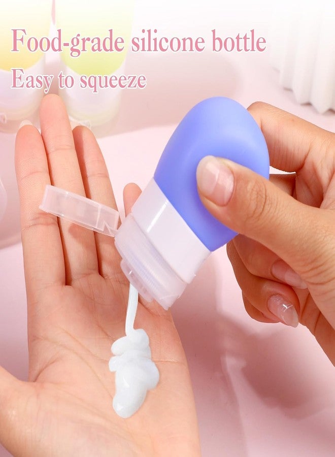 QUIRA 3pack Silicone Travel Bottles, Squeeze Salad Dressing Bottles, TSA Approved Leak Proof Containers for Shampoo Lotion - Image 3