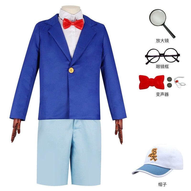 Jinyuan Yijia Conan Kidd cosplay adult childrens clothing in stock suit wholesale one-piece delivery in stock Conan 8-piece set 
