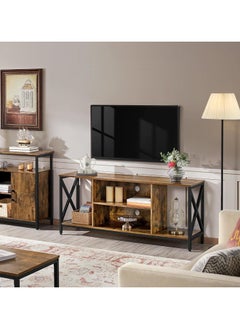 Chulovs 154*41*62cm TV Stand for TV up to 55 Inches, TV Cabinet with Open Storage, TV Multimedia Centers, TV Console Unit with Shelving for Living Room, Entertainment Room  - Image 3