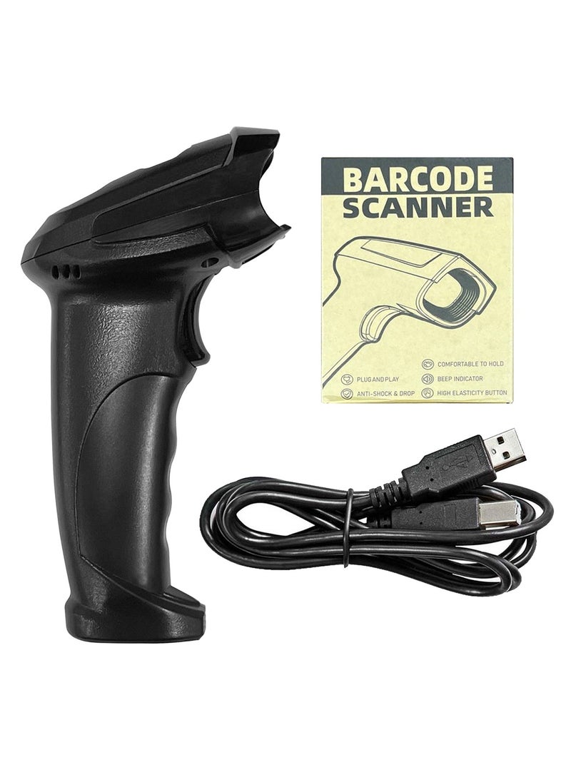 X9103 Barcode Scanner, Wired Laser Barcode Scanner 1D,2D Wired Cable Barcode Reader