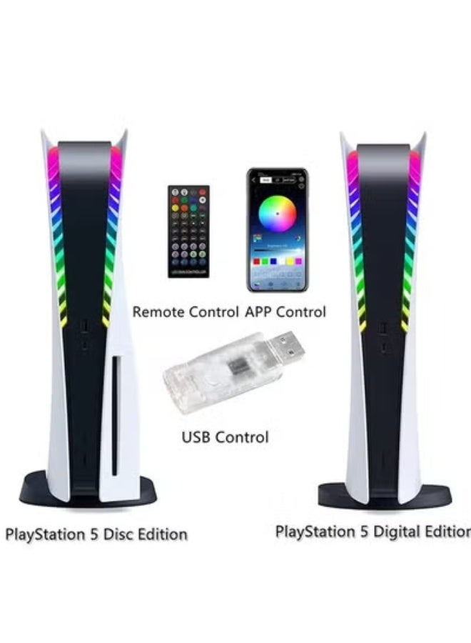 AROAQ PS5 LED Light Strip RGB 8 Colors 400 Effects Light Pickup Light Bar Strip Decorative Accessories for PlayStation 5 Console - Image 4